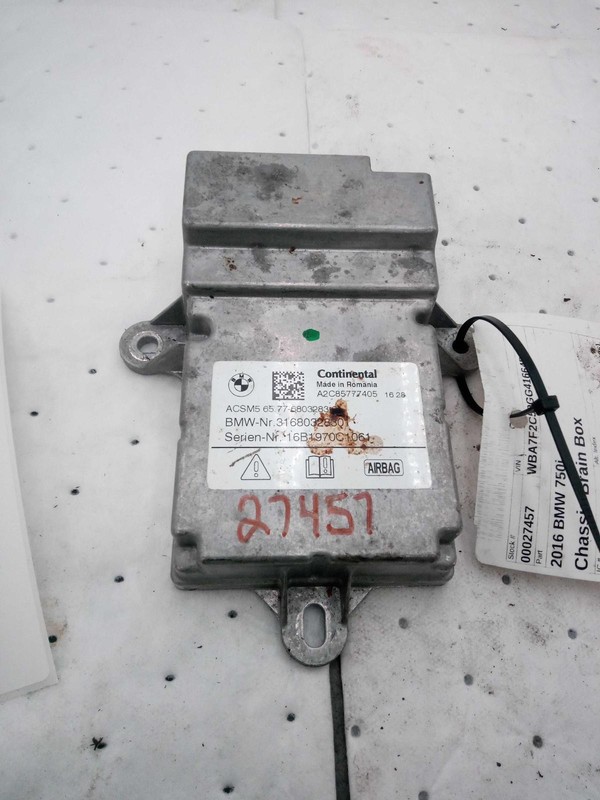Used Air Bag Module fits: 2016 Bmw 750I Air Bag center console behind vent side