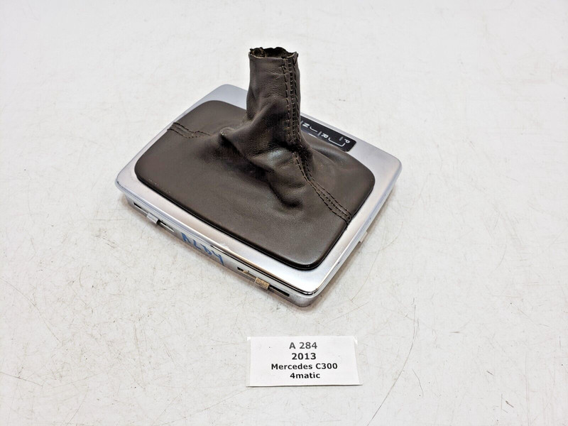 ✅ 12-14 OEM Mercedes W204 C250 C350 Leather Shifter Boot Cover Bezel Trim