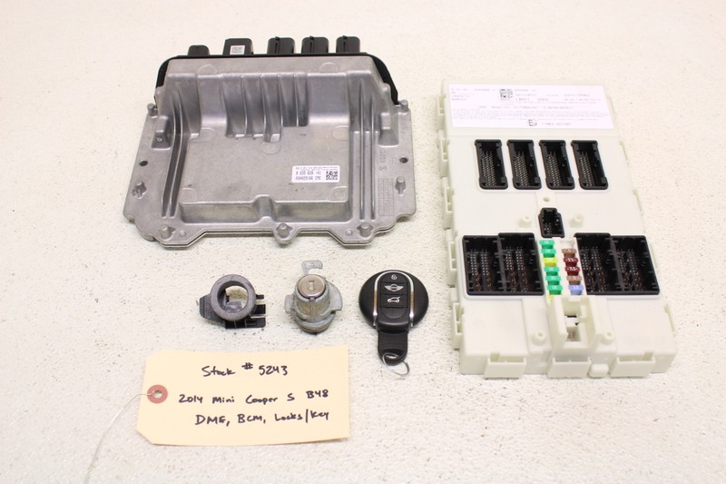 Mini Cooper S DME BCM Locks Key W/ Comfort Access Key Set F56 Oem 2014
