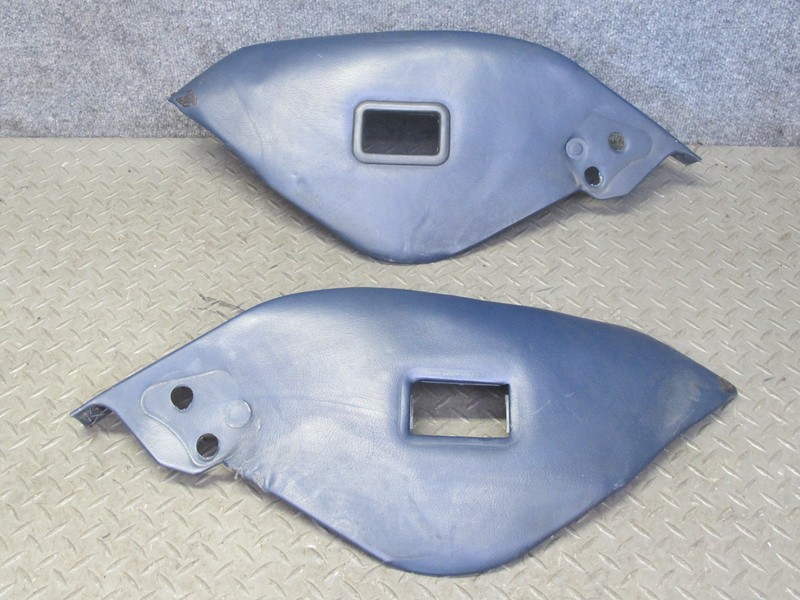 1983-1995 PORSCHE 928 REAR LEFT & RIGHT SIDE LEATHER SEAT TRIM PANEL PAD BLUE