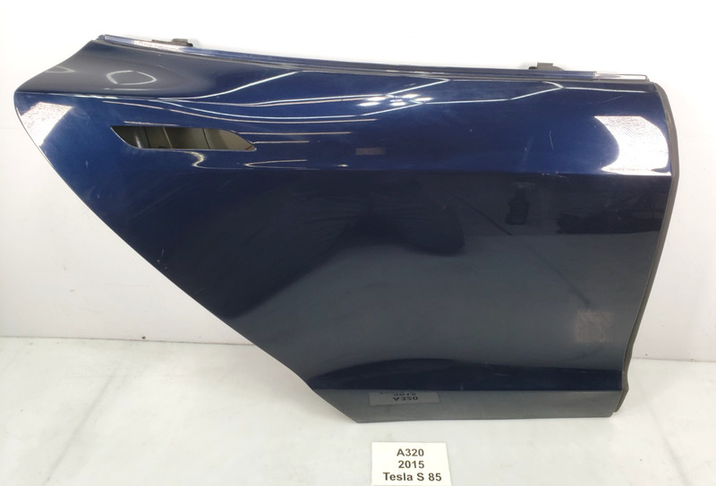 ✅ 12-16 OEM Tesla S Rear Right Passenger Side Door Shell Panel Blue PMMB NOTE*