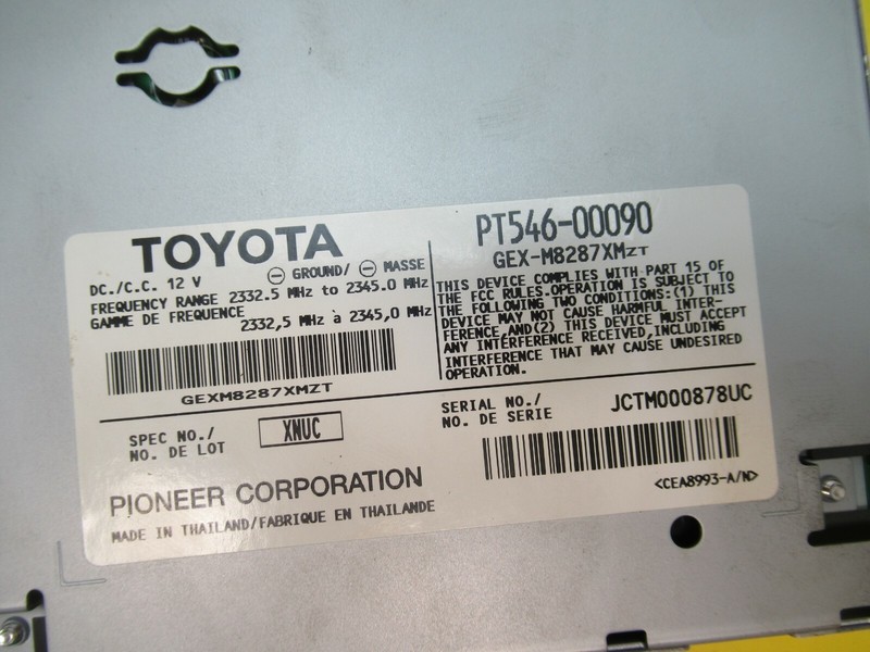 COMPUTER SATELLITE RECEIVER RADIO AUDIO PT546-00090 GEX-M8287XM for SCION tC xD