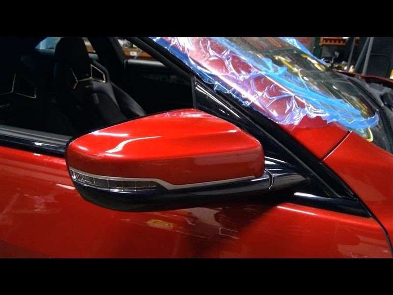 Passenger Side View Mirror Opt DR2 With Blind Spot Alert Red Fits 15-18 ATSRed
