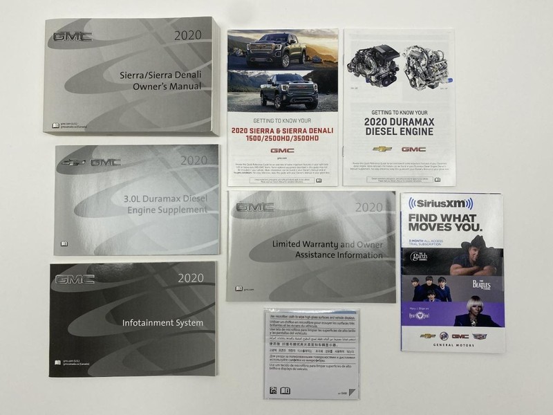 Owners Manual 3.0L Duramax Diesel 2020 GMC Sierra 86726