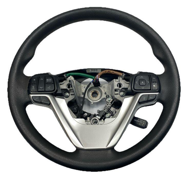 Toyota Highlander steering wheel 2014 to 19 black urethane assy OEM 451000E351C0