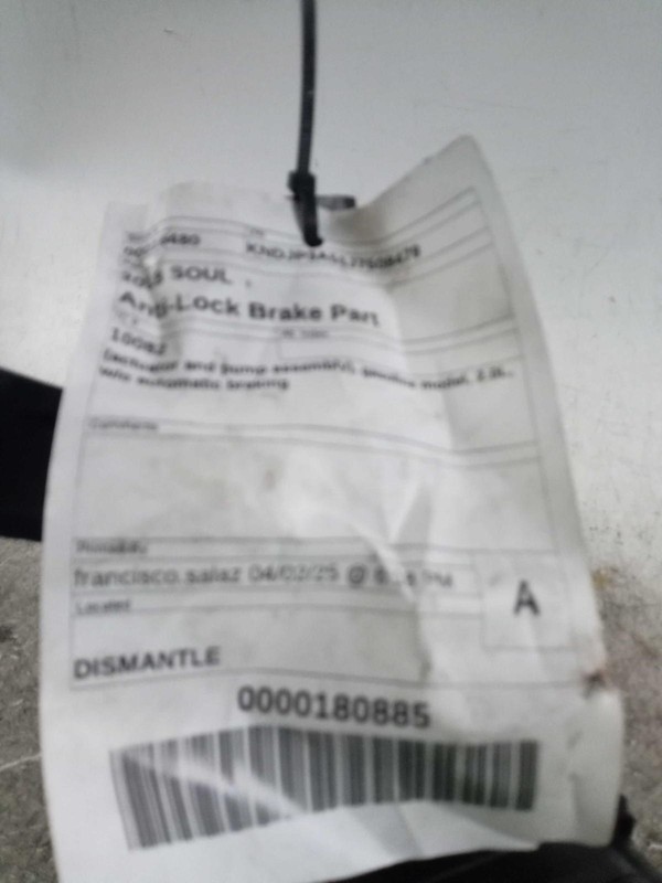 2018 KIA SOUL ABS Pump and Motor Assembly OEM 58920B2120 Silver 111k Miles