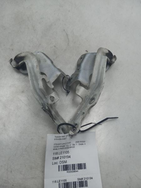 2005 LEXUS RX330 3.3L LEFT AND RIGHT HOOD HINGE PAIR