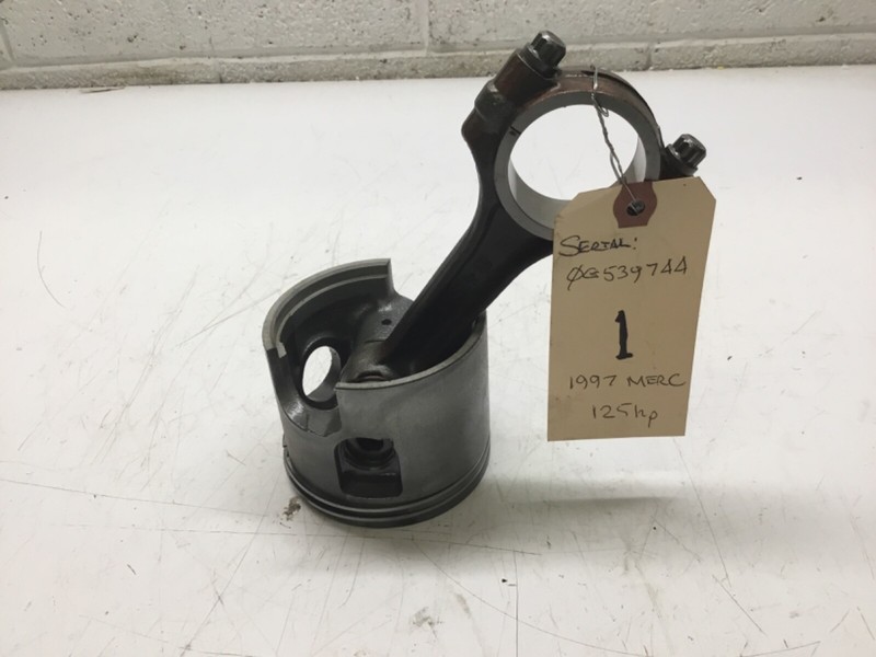 S5 Mercury 125 HP Piston Assembly + Connecting Rod PN 826191A4, 646-818846 1997
