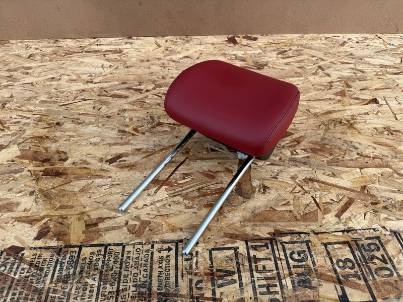 GENESIS GV70 2022-2026 OEM FRONT SEAT HEADREST HEAD LEATHER RED (FITS L AND R)
