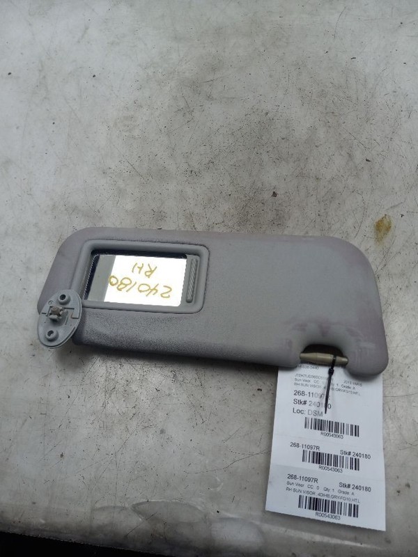 Passenger Sun Visor Without Illumination Hatchback Fits 12-16 YARIS