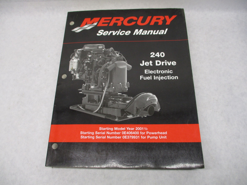90-884822 2001 Mercury Marine Service Repair Manual for 240 Jet Drive EFI