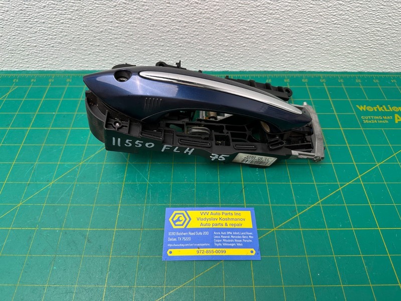 10-19 BMW F10 F12 Comfort Access FRONT LEFT EXTERIOR DOOR HANDLE Blue A76 OEM