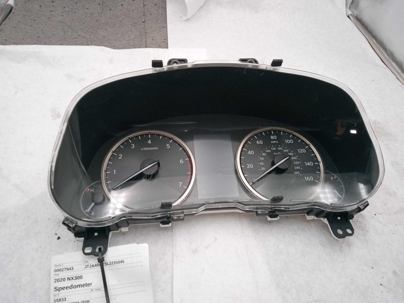 2020 Lexus NX300 Speedometer Gauge OEM Grey 53K Miles NJ25-27943-711170