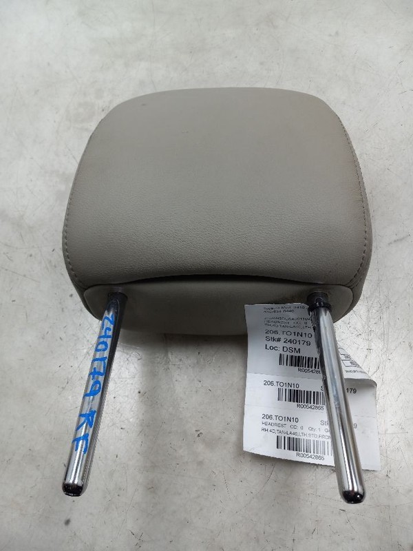 10 TOYOTA PRIUS FRONT PASSENGER RIGHT HEADREST LEATHER TAN-LA40