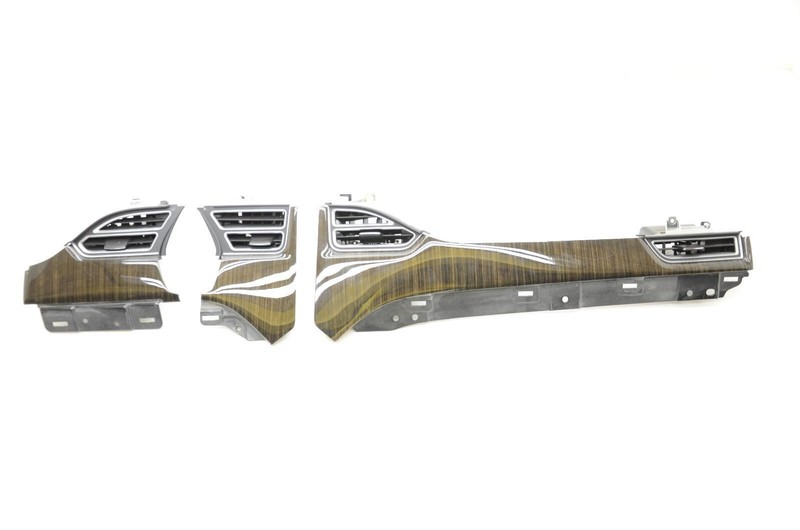 12-16 Tesla Model S Complete Set of Woodgrain Dash Panel Trims with Vents