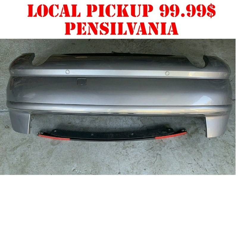 2004 2005 2006 2007 AUDI A8 A8L REAR BUMPER COVER ASSY w/ PARK ASSIST OEM
