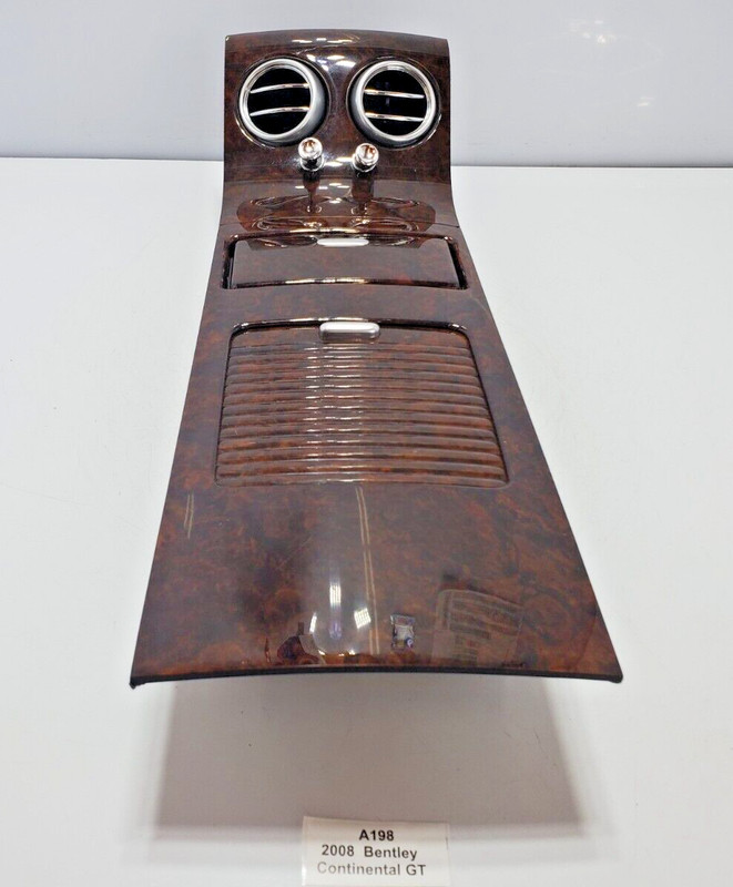 ✅ 03-10 OEM Bentley Continental GT Coupe Rear Complete Center Console Wood Trim