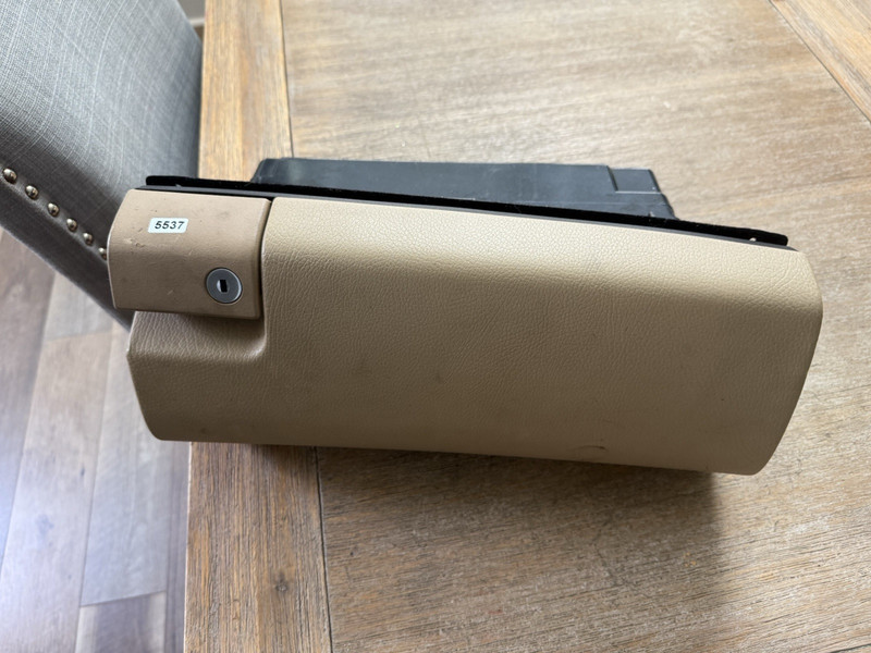 98-02 Mercedes E430Glove Box Compartment Cup Holder Tan OEM