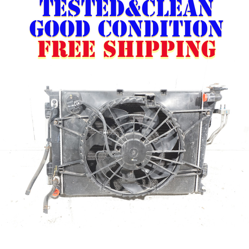 11 - 14 HYUNDAI SONATA 2.4L RADIATOR CONDENSER FAN ELECTRIC MOTOR & SHROUD OEM