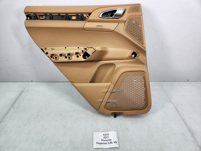 ✅ 2011-2018 OEM Porsche Cayenne 958 Rear Left Driver Interior Door Panel Beige
