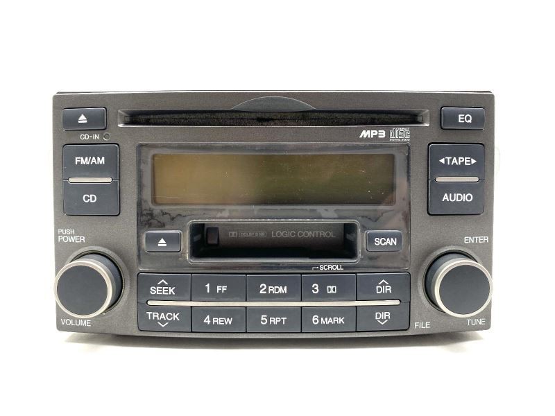 Radio Receiver AM-FM-Cassette-CD-MP3 2007 Kia Rondo 68668 *Display Not Working*