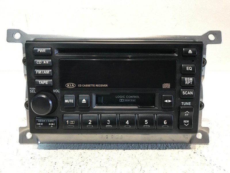 02-05 Kia Sedona AM FM Radio Dolby Cassette Single Disc CD Player 1K5LC66860