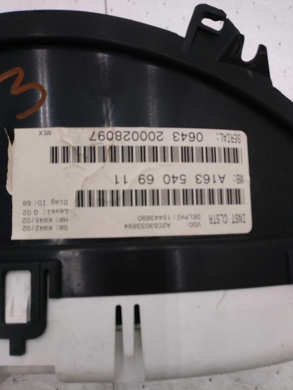 2003 Mercedes ML-Class Speedometer Gauge Black OEM 1635409311, 133K Miles
