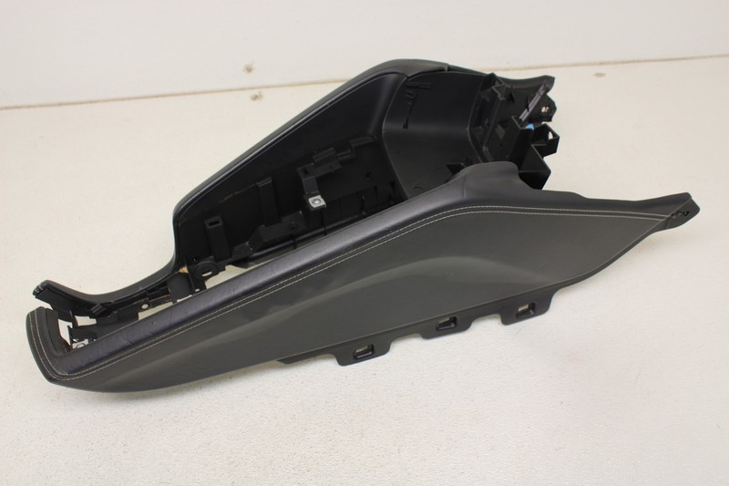 MK2 Audi TT TTS TTRS Black Leather Center Console W/ Silver Stitching Oem 08-15