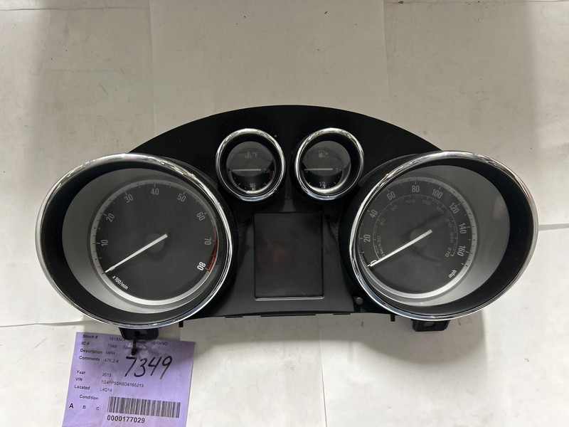 2013 BUICK VERANO Speedometer MPH 47k miles 22978276 OEM 13