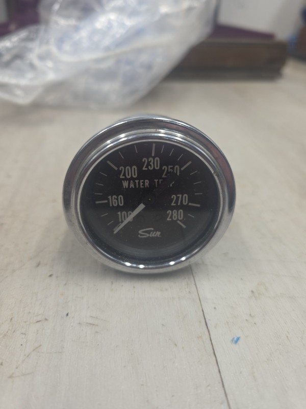 Vintage SUN Water Temp Gauge100 to 280 No 36855 Used