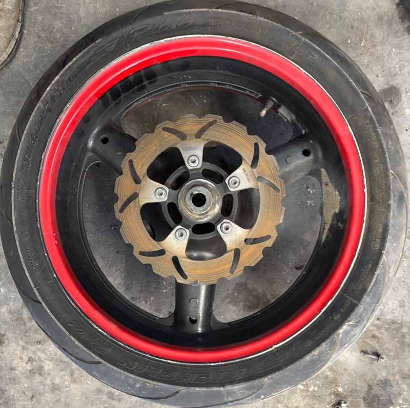 2001 Suzuki GSF1200 GSF 1200 Rear Tire Rim Wheel Rotor Brake Disk Bandit 17 Back