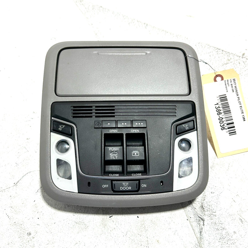 2016-2022 HONDA PILOT ROOF OVERHEAD CONSOLE DOME LIGHT LAMP SWITCH OEM