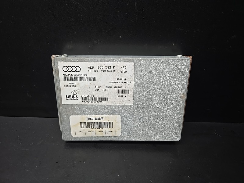 Sirius Satellite Radio Module 07-12 Audi A4 A5 A6 A8 Q7 Genuine - 4E0 035 593 F