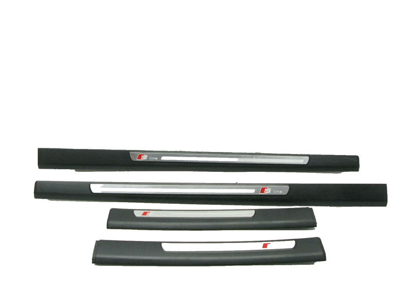 2005-2011 Audi C6 A6 S6 Sedan S-Line Door Sill Trim Scuff Plate OEM Set020321B