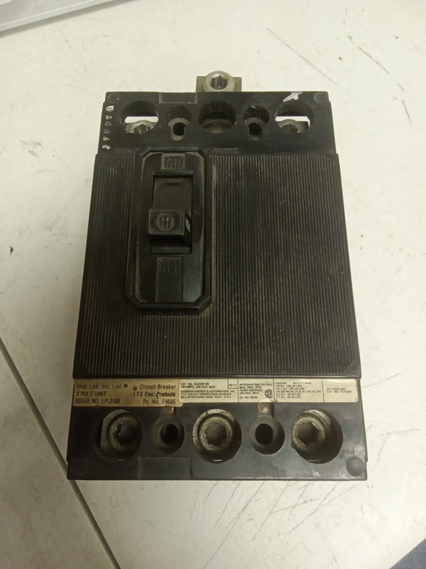 I-T-E QJ23B100 100VAC 3Pole Circuit Breaker