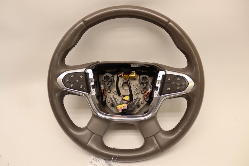 2018-2022 CHEVY TRAVERSE DRIVER STEERING WHEEL LEATHER GRAY W/ SWITCHES OEM