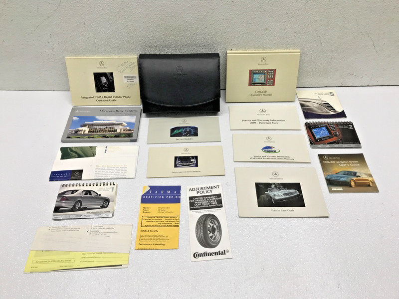2000 Mercedes Benz S-Class S500 W220 Owners Manual Set w/ Leather Case