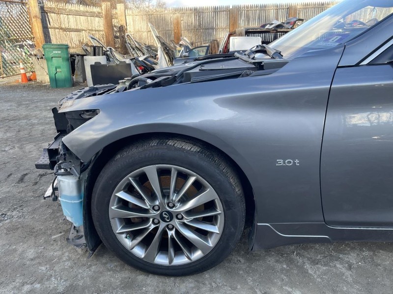 14-23 INFINITI Q50 LEFT FENDER REPAINTED GRAY PC:KAD 3.0L AT AWD 70K LUXE 62710