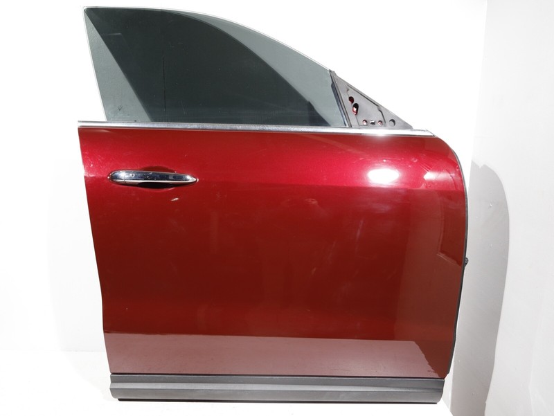 17-20 Maserati Levante Front Right Complete Door Shell Wires Glass Rosso Red OEM