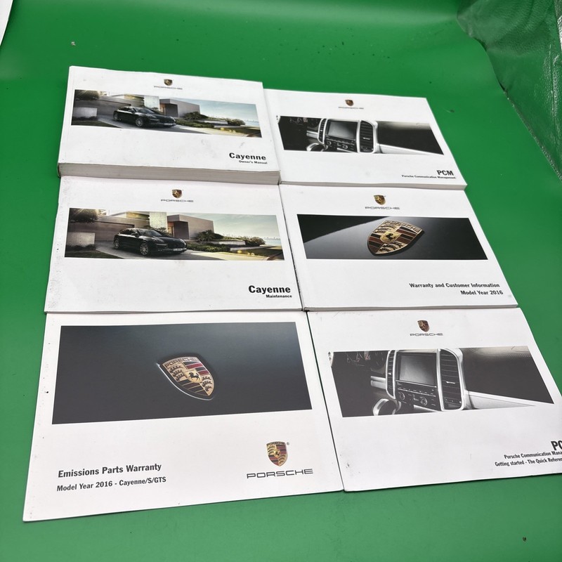 2016 Porsche Cayenne Owners Manual Maintenance Customer With Free Shipping