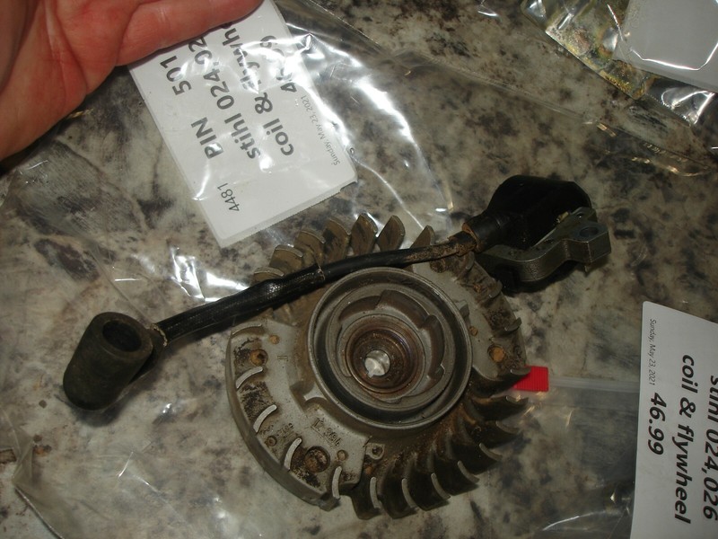 Stihl 024 026 coil and flywheel chainsaw part bin 501