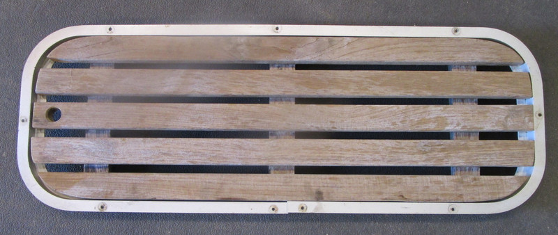 Floor Deck Ski Hatch Cover Teak Aluminum Frame 37 1/2" x 13 1/2"
