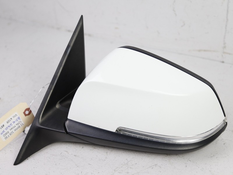 12-15 BMW F30 328i 320 335 DRIVER SIDE DOOR MIRROR HEATED NO CAMERA WHITE 300