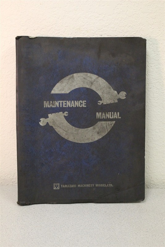Yamazaki Maintenance Manual for Vertical Quality Center CQC 20/40 20/50 64785