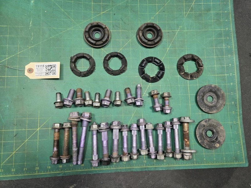Rear Suspension Mount Bolts + Insulators Set 2021 Toyota RAV4 2019 2020 - 2025