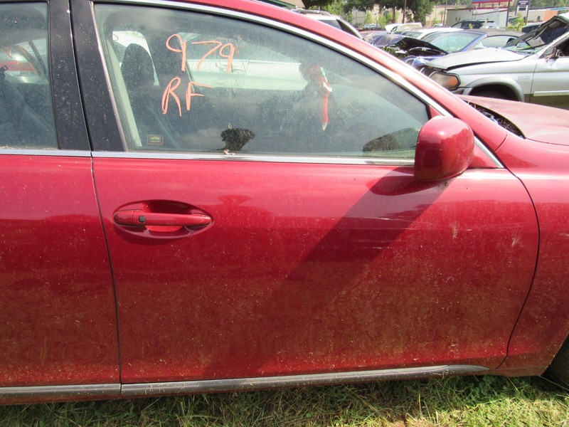 06 LEXUS GS300/ 07-11 GS350 RIGHT PASSNGR FRONT DOOR EXC. ACOUSTIC GLASS RED 3R1
