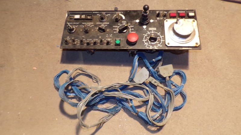 Fujitsu Fanuc YN55020-001 Lathe Control Operator Switch Panel Assembly w/ Cables