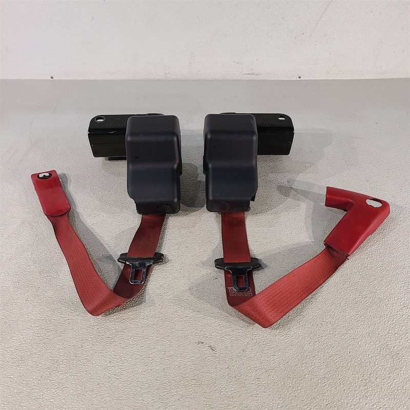 06-13 Corvette C6 Convertible Seatbelts Seat Belt Retractors Set Red AA7491