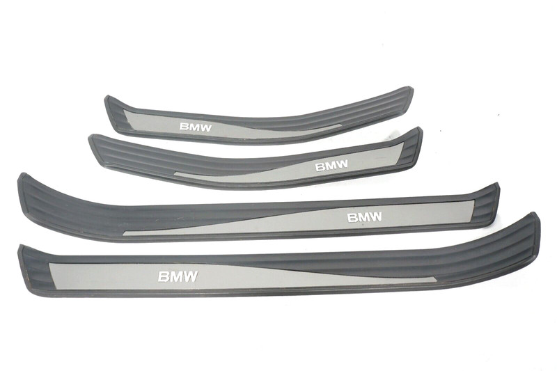 04 05 06 07 BMW 545i E60 DOOR SILL SCUFF PLATE TRIM FRONT & REAR SET OF 4 OEM