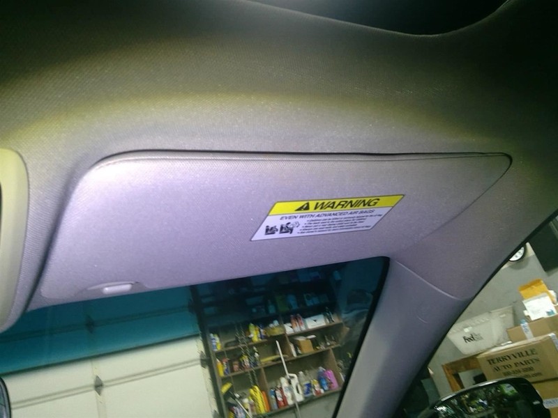 Passenger Sun Visor Illuminated Coupe Fits 13-17 ACCORD 1747988
